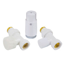 Комплект подключения SCHLOSSER STANDARD MINI 1/2&quot; прямой, белый, с термоголовкой MINI М30х1,5