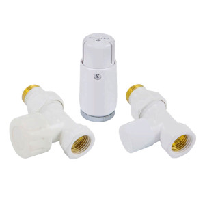 Комплект подключения SCHLOSSER STANDARD MINI 1/2" прямой, белый, с термоголовкой MINI М30х1,5