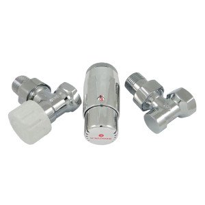 Комплект подключения SCHLOSSER STANDARD MINI 1/2" угловой, хром, с термоголовкой MINI М30х1,5