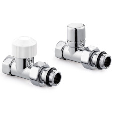 Набор термостатический для радиатора прямой Royal Thermo Design 1/2&quot;М30х1,5 (Хром)