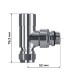 Набор термостатический осевой Royal Thermo Design Pro 15мм М30х1,5 (Хром)
