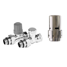 Набор термостатический прямой Royal Thermo Design 1/2&quot; Click (Хром) с термоголовкой Design (Хром)