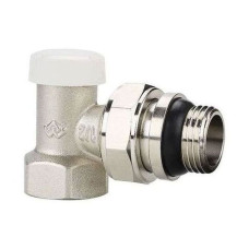 Клапан радиаторный VARMEGA 1/2&quot; запорный, угловой с самоуплотняющимся полусгоном VM10211