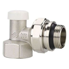 Клапан радиаторный VARMEGA 3/4&quot; запорный, угловой с самоуплотняющимся полусгоном VM10213