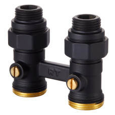 Узел нижнего подключения Royal Thermo прямой 1/2&quot;х3/4&quot; EK (черный)