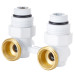 Узел нижнего подключения Royal Thermo угловой 1/2&quot;х3/4&quot; EK (белый)