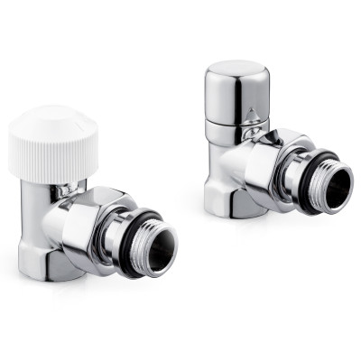 Набор термостатический для радиатора угловой Royal Thermo Design 1/2&quot;М30х1,5 (Хром)
