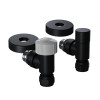 Набор термостатический угловой Royal Thermo Design Pro 15мм М30х1,5 (Черный)